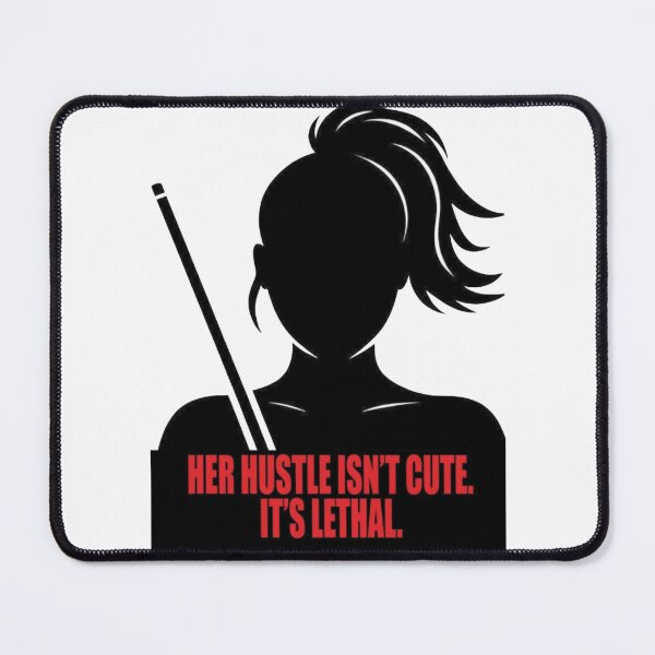 Item preview, woman pool player, her hustle designed and sold by Crazyhuskychick.