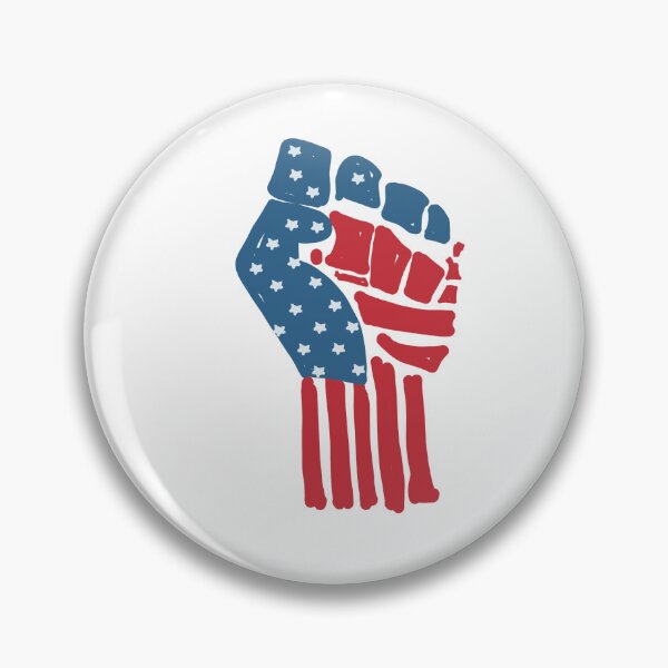 Item preview, US flag on a raised clenched fist designed and sold by vibeno1.