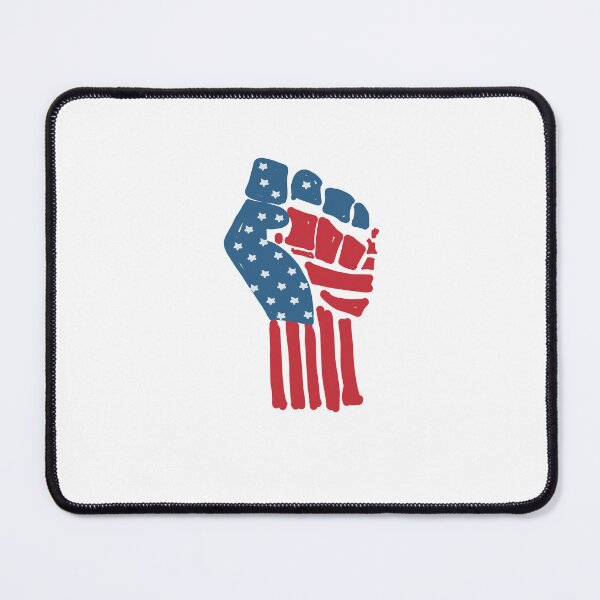 Item preview, US flag on a raised clenched fist designed and sold by vibeno1.