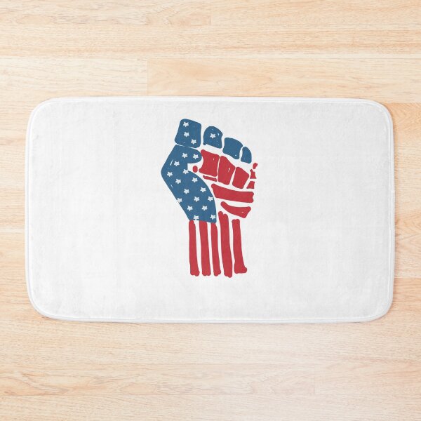Item preview, US flag on a raised clenched fist designed and sold by vibeno1.
