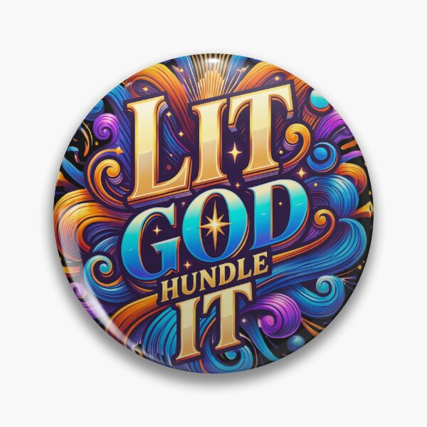 Item preview, Lit God Hundle It - Vibrant Ornate Faith Typography designed and sold by Serjames.