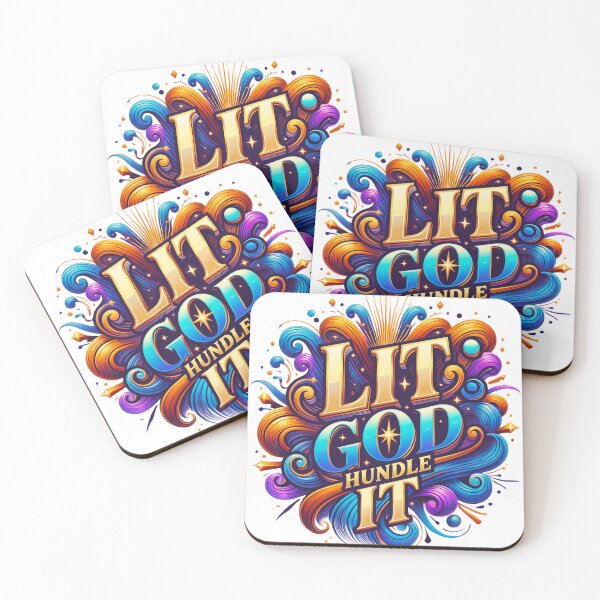 Item preview, Lit God Hundle It - Vibrant Ornate Faith Typography designed and sold by Serjames.