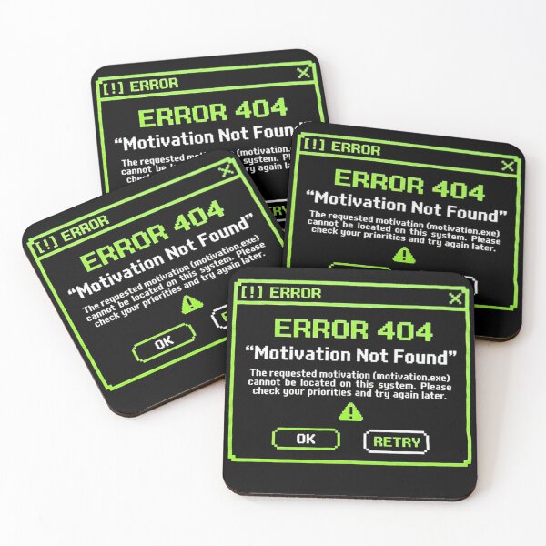 Item preview, Error 404 Motivation Not Found | Funny Programmer Tech designed and sold by Mysterious Shop.