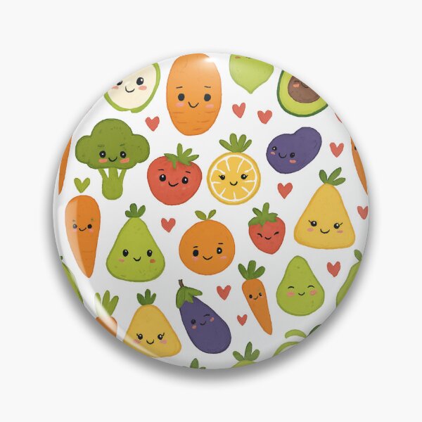 Item preview, Cute Fruits & Veggies – Whimsical Illustration designed and sold by Joyfulfabric.