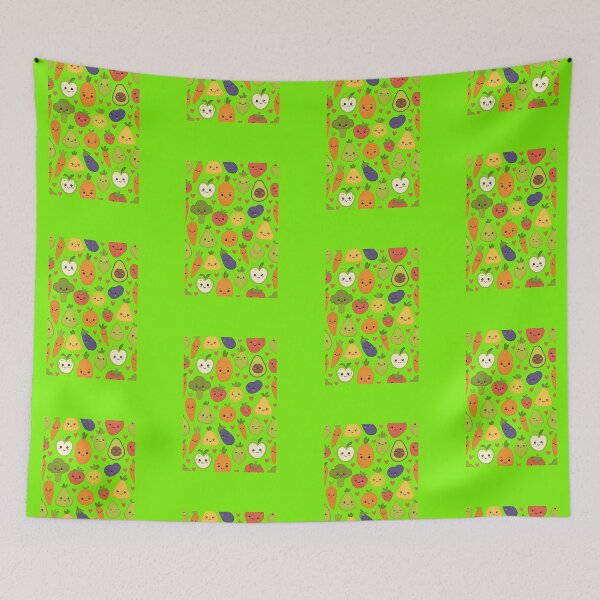Item preview, Cute Fruits & Veggies – Whimsical Illustration designed and sold by Joyfulfabric.