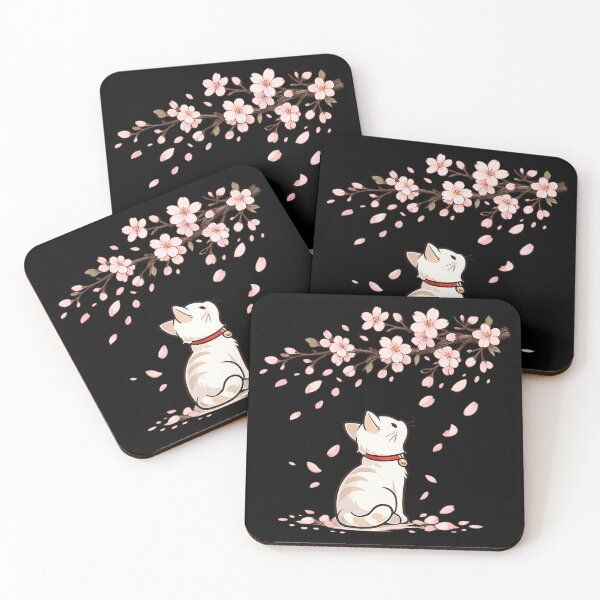 Item preview, Sakura Cat – Cute Minimalist Japanese Cat Art designed and sold by maaameee.