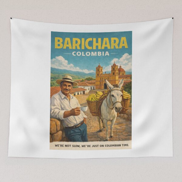 Item preview, Barichara Cathedral and Colonial Plaza in Santander Near Chicamocha Canyon designed and sold by Aryabek.