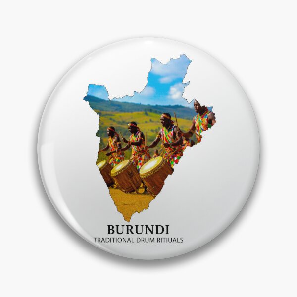 Item preview, Burundi Map Art - Traditional Royal Drum Rituals & Cultural Heritage Design designed and sold by AbulailArt.