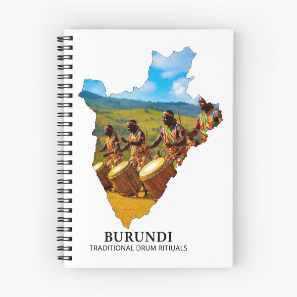 Item preview, Burundi Map Art - Traditional Royal Drum Rituals & Cultural Heritage Design designed and sold by AbulailArt.