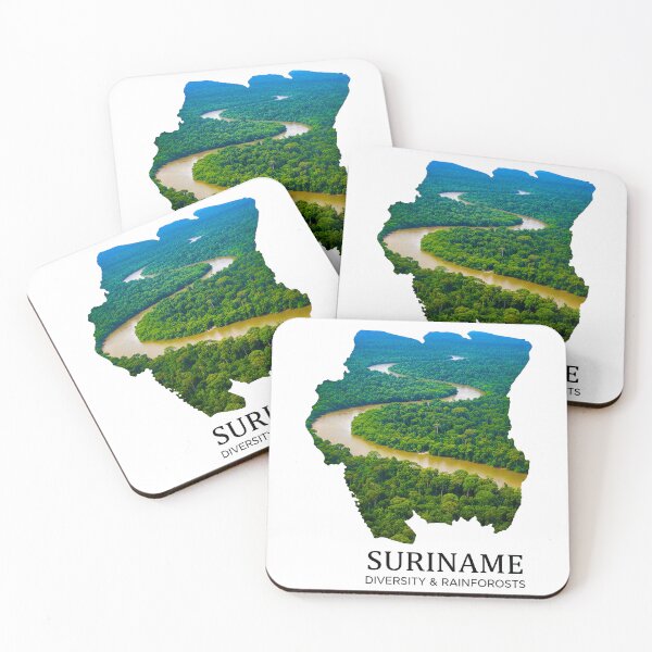 Item preview, Suriname Map Art - Amazon Rainforest Diversity & Tropical River Design designed and sold by AbulailArt.