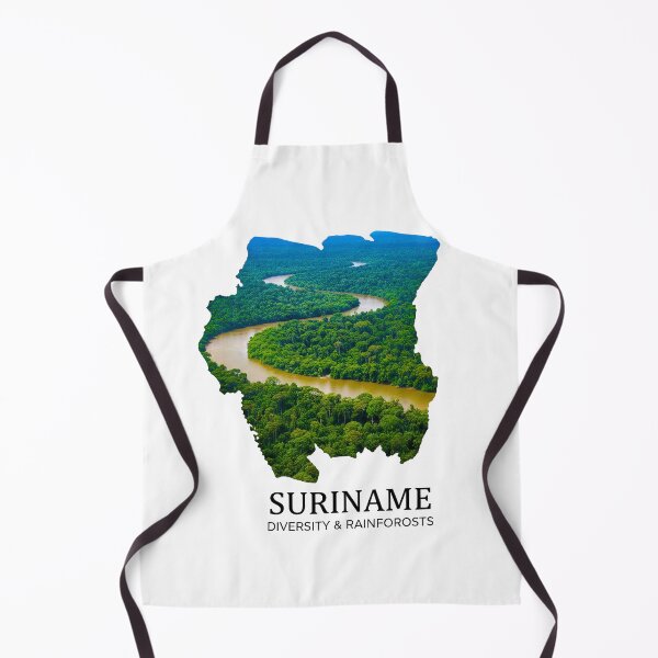 Item preview, Suriname Map Art - Amazon Rainforest Diversity & Tropical River Design designed and sold by AbulailArt.
