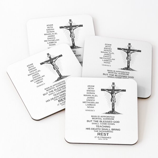 Item preview, Genesis 5 Hidden Gospel  | Man Appointed Mortal Sorrow Blessed God Comes Down | Christian Quiet Luxury Scripture Apparel designed and sold by ALTARandANTHEM.