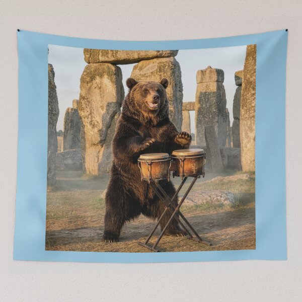 Item preview, Bear Uncorks a Concert at Stonehenge designed and sold by Tridentulus.