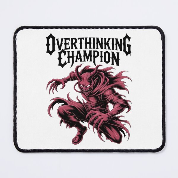 Item preview, Overthinking Champion – Dark Demon Mental Battle Graphic designed and sold by NewUSShop.
