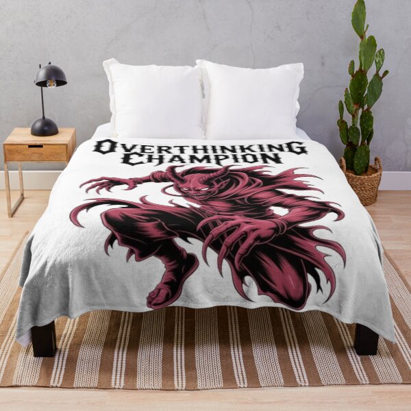Item preview, Overthinking Champion – Dark Demon Mental Battle Graphic designed and sold by NewUSShop.