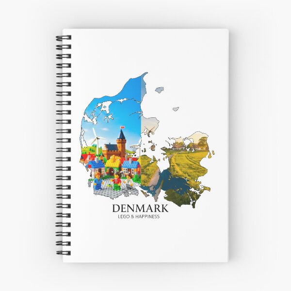 Item preview, Denmark Map Art - LEGO Creative Heritage & Nordic Happiness Design designed and sold by AbulailArt.