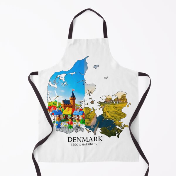 Item preview, Denmark Map Art - LEGO Creative Heritage & Nordic Happiness Design designed and sold by AbulailArt.