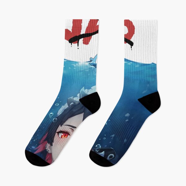 Item preview, Shark Maid Ellen Joe Jaws Style – Surfacing from Depths Crossover Art designed and sold by Senpaiwaves.