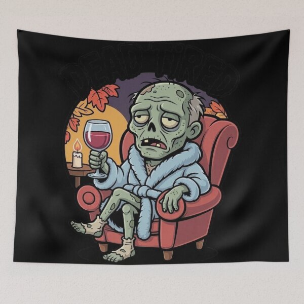Item preview, Dead Tired Zombie – Funny Exhausted Humor for Lazy Days designed and sold by inkalchemyco.