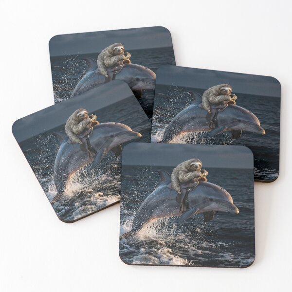 Item preview, Happy Sloth Rides a Dolphin designed and sold by Tridentulus.