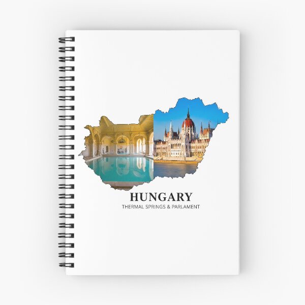 Item preview, Hungary Map Art - Grand Parliament Architecture & Thermal Springs Design designed and sold by AbulailArt.