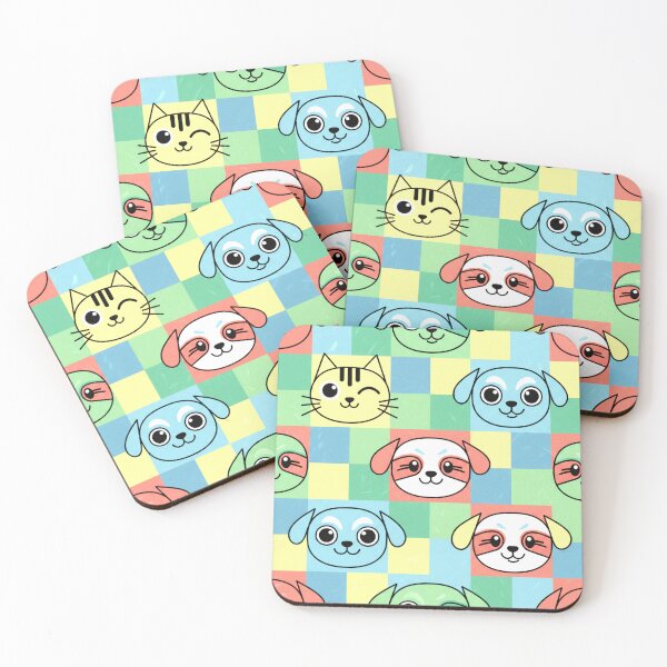 Item preview, A colorful pattern of cartoon animals designed and sold by Creative88Art.