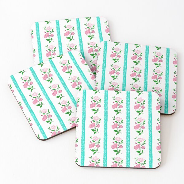 Item preview, Floral stripes pattern designed and sold by Ana Gorozpe.