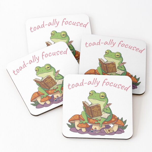 Item preview, Toad-ally Focused - Scholar Frog Reading "The Amphibian Guide" designed and sold by RohiMade.