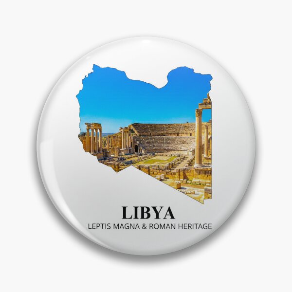 Item preview, Libya Map Art - Leptis Magna Ancient Ruins & Roman Heritage Design designed and sold by AbulailArt.