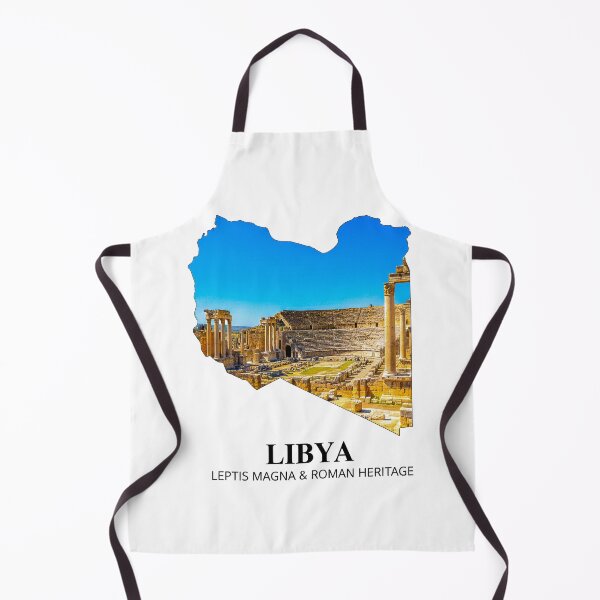 Item preview, Libya Map Art - Leptis Magna Ancient Ruins & Roman Heritage Design designed and sold by AbulailArt.