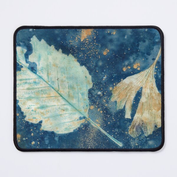 Item preview, Moon-Washed Leaves – Cyanotype + Mixed Media Gingko Leaf designed and sold by NicoleGiger.Studio.