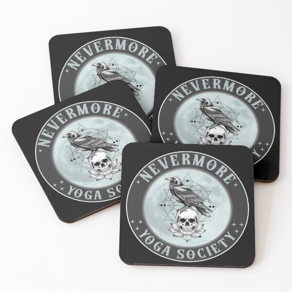 Item preview, Nevermore Yoga Society Raven Skull Gothic Tattoo Design | Dark Spiritual Crow Art | Witchy Raven Aesthetic designed and sold by SideEye Co.