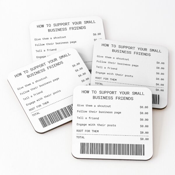 Item preview, How to Support Your Small Business Friends – Funny Receipt Style Design designed and sold by SeriouslyArtistical.