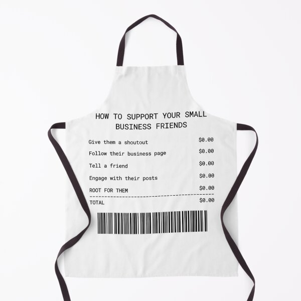 Item preview, How to Support Your Small Business Friends – Funny Receipt Style Design designed and sold by SeriouslyArtistical.