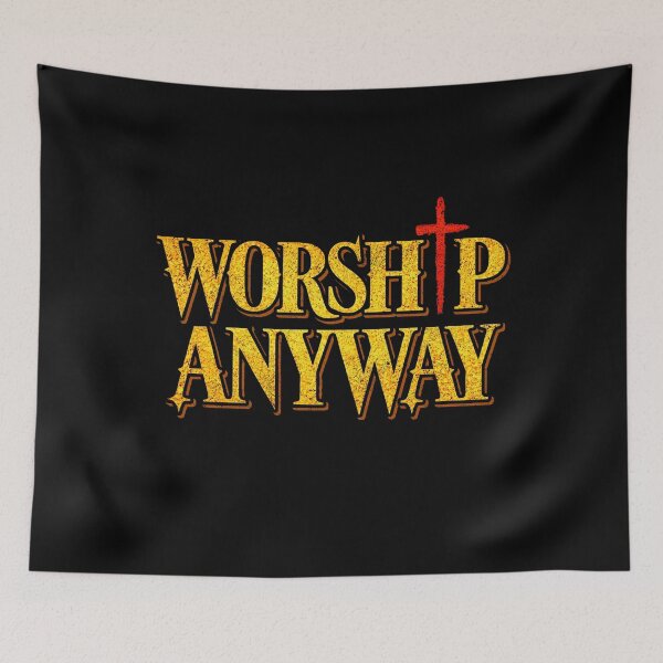 Item preview, Worship Anyway Distressed Christian  designed and sold by Patchina.
