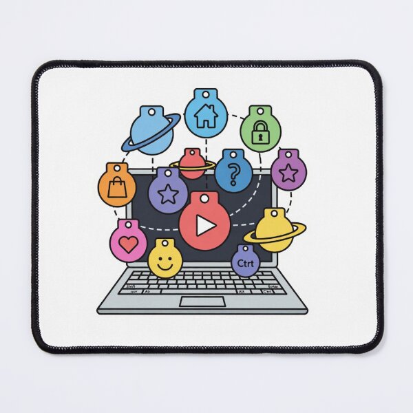Item preview, Vibrant Tech Life Laptop with Floating App Icons Sticker designed and sold by ZYNORAworld.