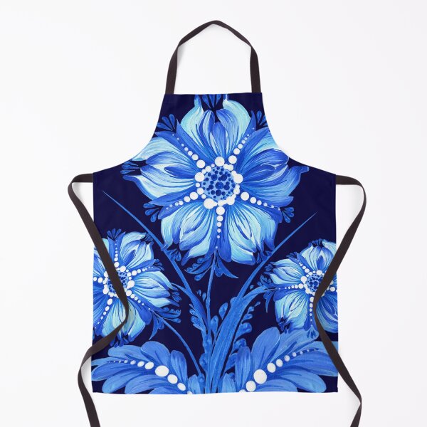 Item preview, Bouquet of blue flowers, Ukraine art, Petrykivka style, author's drawing designed and sold by Sunflower-7.