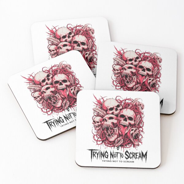 Item preview, Trying Not to Scream – Brutal Horror Skull Chaos Graphic designed and sold by NewUSShop.