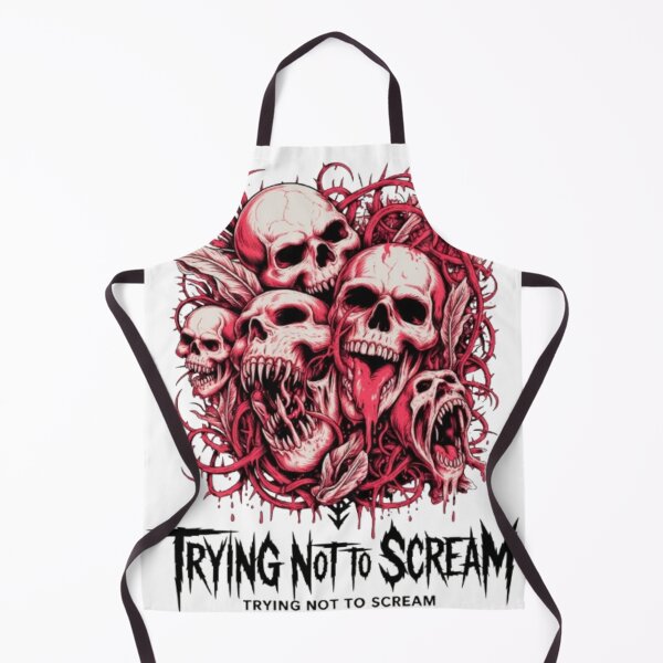Item preview, Trying Not to Scream – Brutal Horror Skull Chaos Graphic designed and sold by NewUSShop.