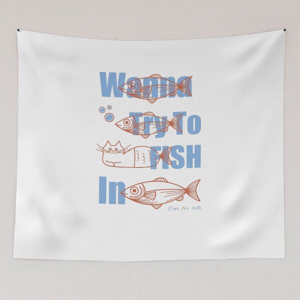 Item preview, wanna try to fish in designed and sold by CATFORLIFEART.
