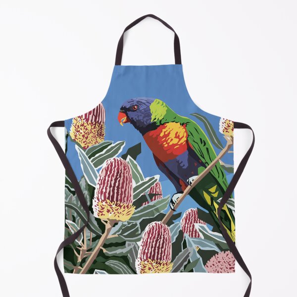 Item preview, Rainbow Lorikeet in Banksia blooms designed and sold by Ira Mitchell.