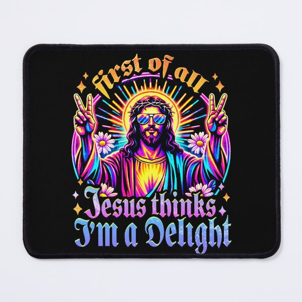 Item preview, Vintage Retro First of All Jesus Thinks I'm A Delight Funny designed and sold by Patchina.