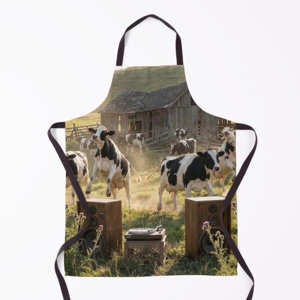 Item preview, Cows Get Boogie Fever at Record Party designed and sold by Tridentulus.