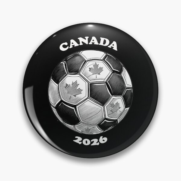 Item preview, Canada 2026 Monochrome Soccer Emblem designed and sold by Flower Magic .