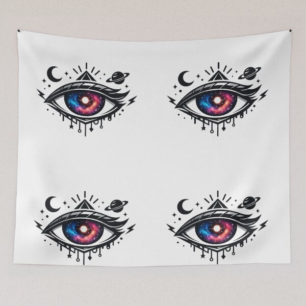 Item preview, Cosmic Eye Mystical Galaxy | Third Eye Universe Art | Celestial Eye Illustration designed and sold by Unsololugar.