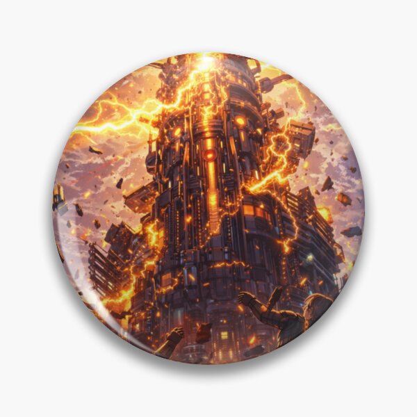 Item preview, Tech’s Mechs Tarot – The Tower designed and sold by TechsTrinkets.