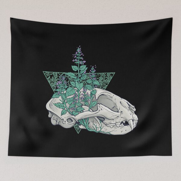 Item preview, Gothic Cat Skull And Ferns Anatomy designed and sold by xuxqhpbmr34.
