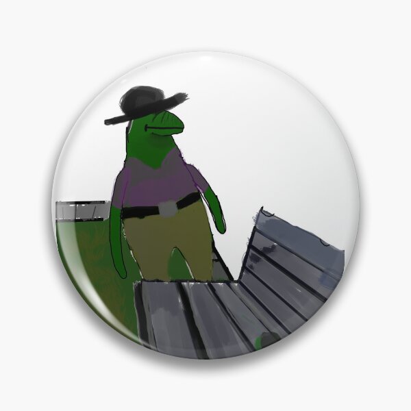 Item preview, Frog Rose On Bench Sticker designed and sold by FrogLakeArt.