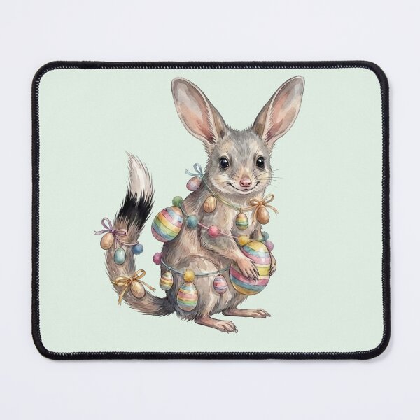 Item preview, Watercolor Easter Bilby with Colorful Eggs - Australian Wildlife Art designed and sold by Wennebabs.