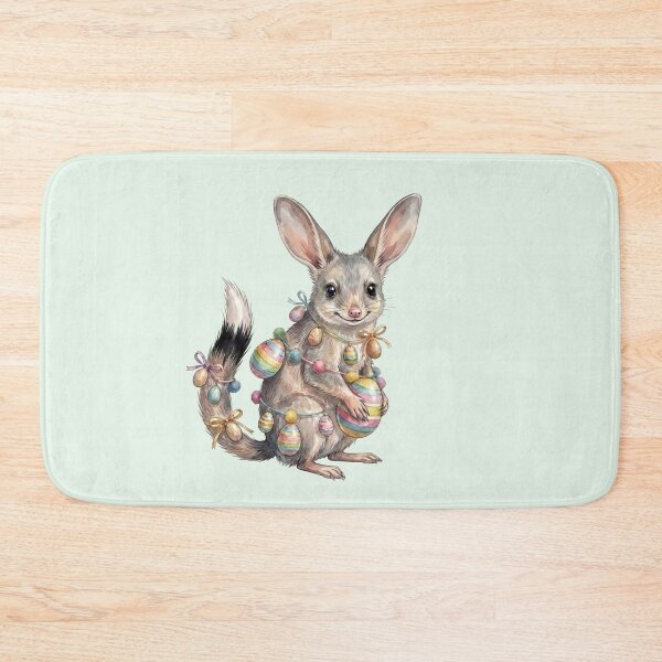 Item preview, Watercolor Easter Bilby with Colorful Eggs - Australian Wildlife Art designed and sold by Wennebabs.